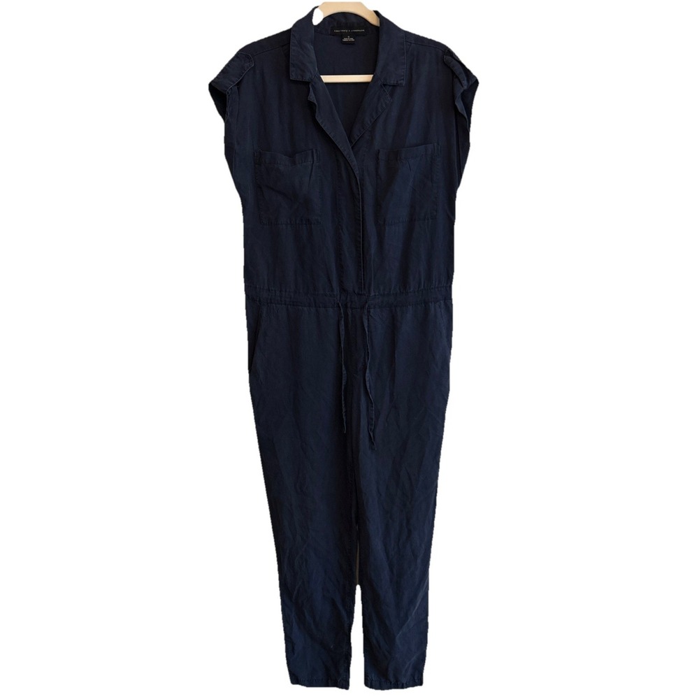 Sanctuary x Anthropologie Jumpsuit Navy Blue‎ Women's Size Small Boho Workwear